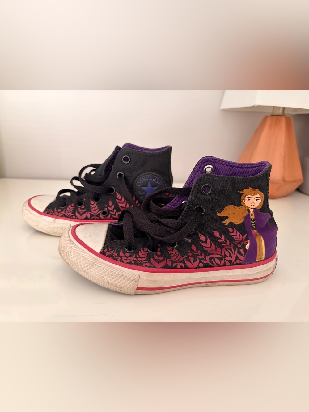 Converse kids Frozen High-Top Sneakers in Black, Purple and Pink